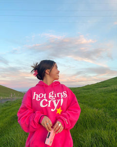 HOT GIRLS CRY PINK HOODIE