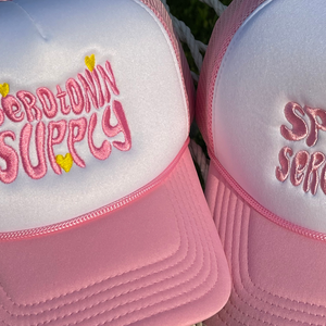 SEROTONIN SUPPLY PINK TRUCKER HAT