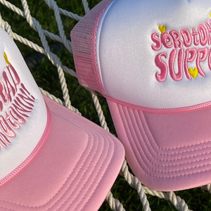 SEROTONIN SUPPLY PINK TRUCKER HAT