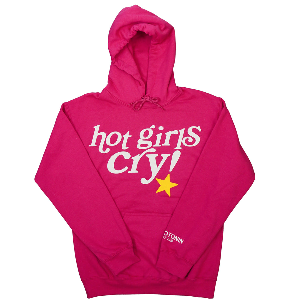 Hot Girls Cry Pink Hoodie