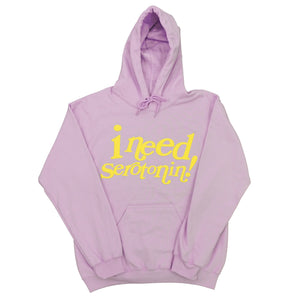 "I NEED SEROTONIN" PURPLE HOODIE