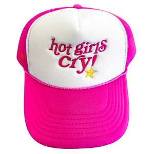 HOT GIRLS CRY TRUCKER HAT